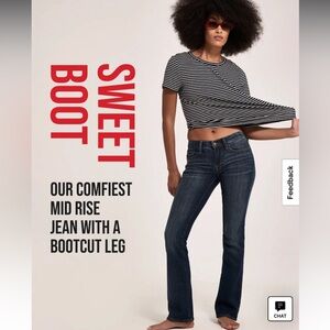 Lucky Brand Sweet Boot Midrise Jeans Dark Wash Size 10 NEW